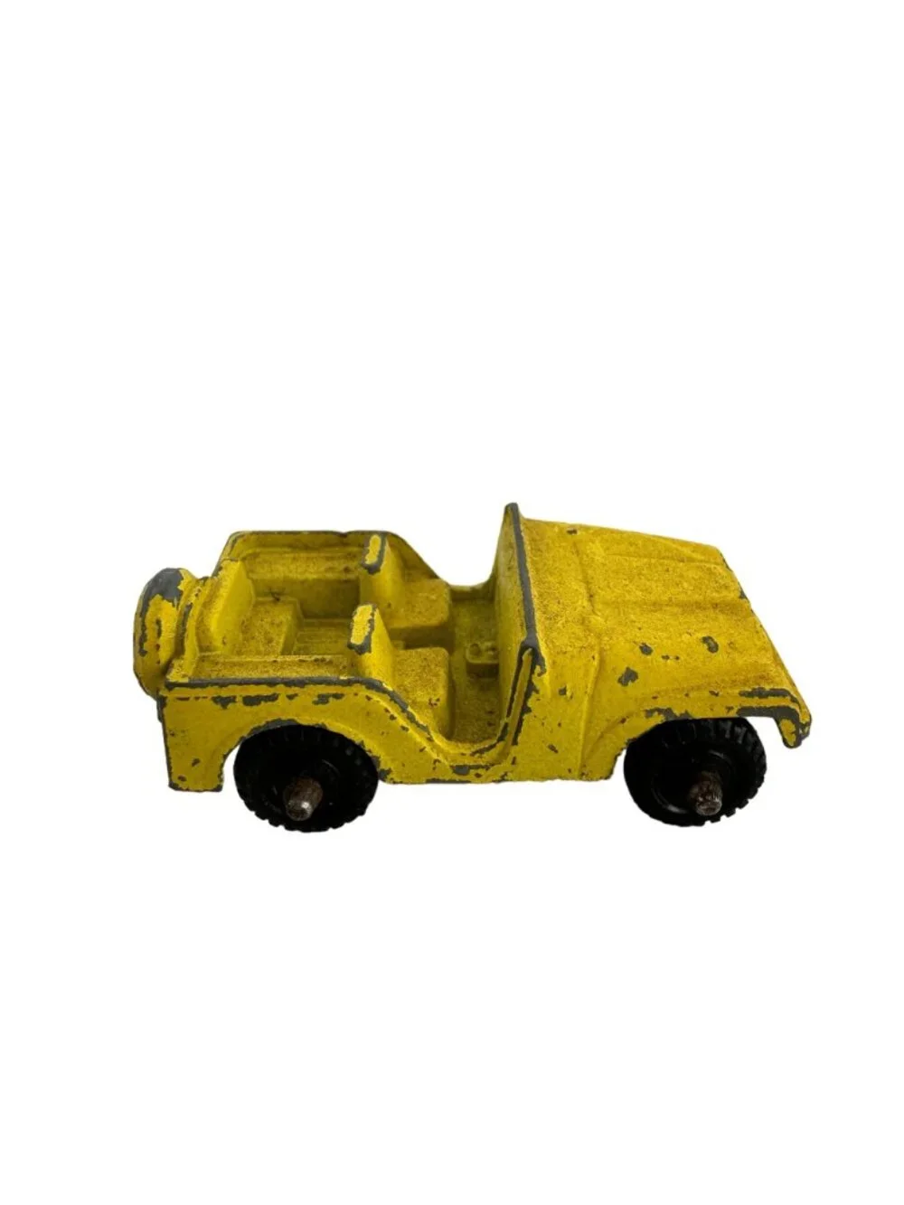 Rare Tootsietoy Vintage Metal Die Cast Yellow Jeep Toy Model